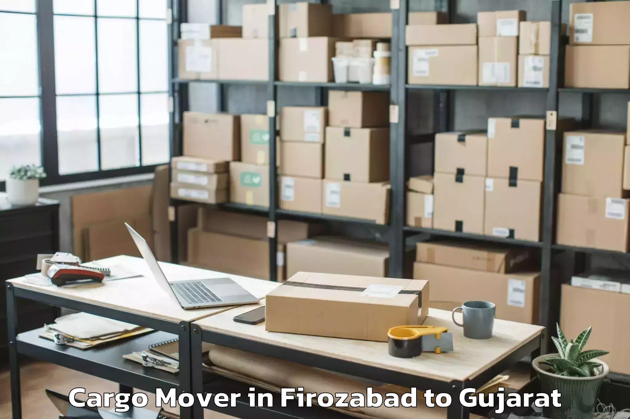 Hassle-Free Firozabad to Dharmsinh Desai University Nad Cargo Mover